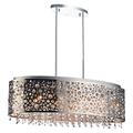 Cwi Lighting 1One Light Drum Shade Chandelier With Chrome Finish 5536P30ST-O